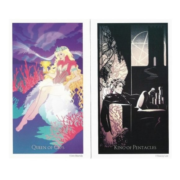 NWOT Illustrated Tarot Deck with Velvet Bag - Picture 3 of 16